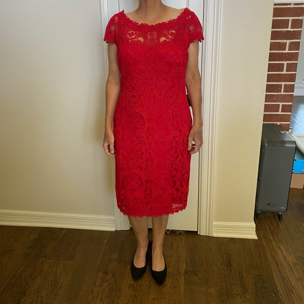 Tadashi Shoji Red Lace Dress